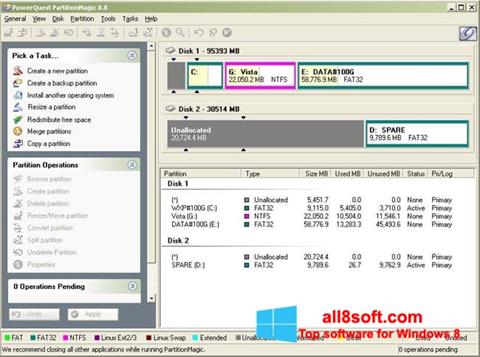 צילום מסך Partition Magic Windows 8