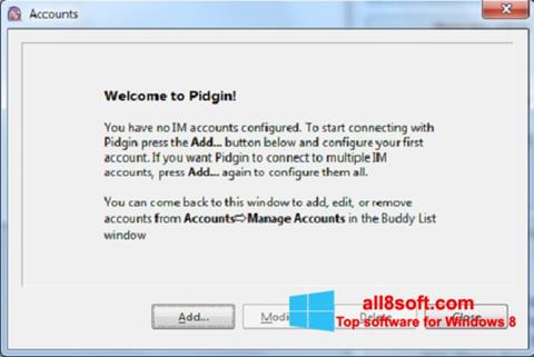 צילום מסך Pidgin Windows 8