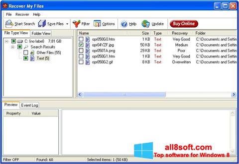 צילום מסך Recover My Files Windows 8