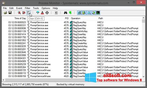 צילום מסך Process Monitor Windows 8