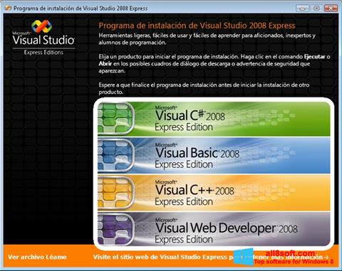 צילום מסך Microsoft Visual Studio Express Windows 8