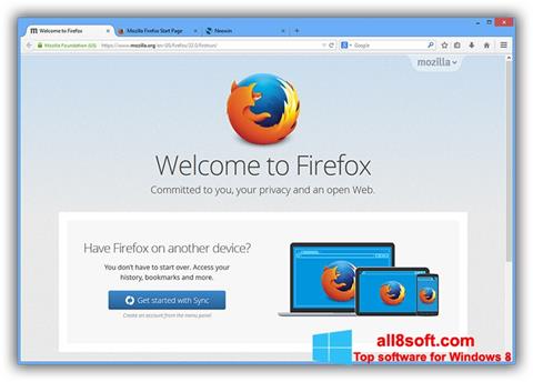 צילום מסך Mozilla Firefox Offline Installer Windows 8