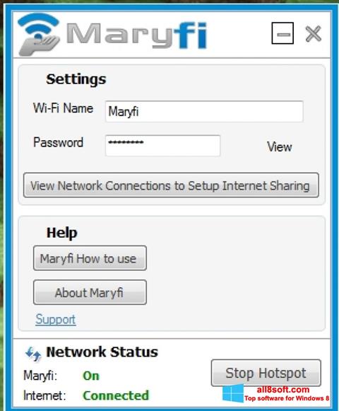 צילום מסך MaryFi Windows 8