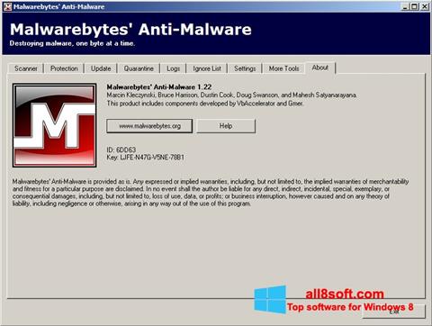 צילום מסך Malwarebytes Anti-Malware Free Windows 8