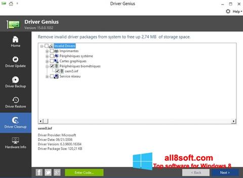צילום מסך Driver Genius Windows 8