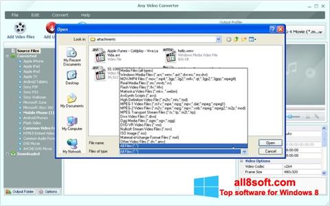 צילום מסך Any Video Converter Windows 8