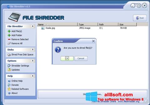 צילום מסך File Shredder Windows 8