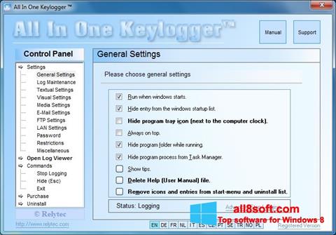 צילום מסך Keylogger Windows 8