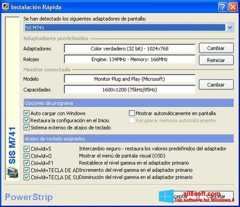 צילום מסך PowerStrip Windows 8