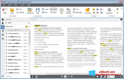 צילום מסך ABBYY PDF Transformer Windows 8