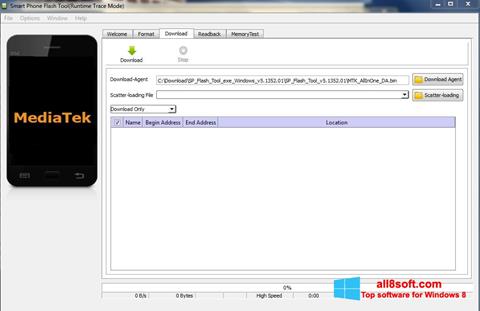 צילום מסך FlashTool Windows 8