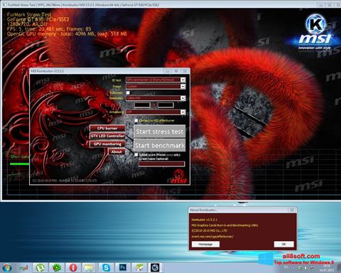 צילום מסך MSI Kombustor Windows 8