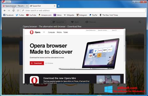 צילום מסך Opera Developer Windows 8