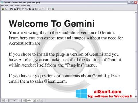 צילום מסך Gemini Windows 8
