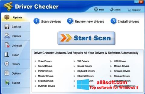 צילום מסך Driver Checker Windows 8