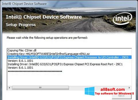 צילום מסך Intel Chipset Device Software Windows 8