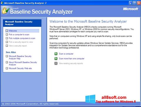 צילום מסך Microsoft Baseline Security Analyzer Windows 8