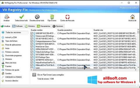 צילום מסך Vit Registry Fix Windows 8