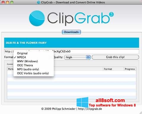 צילום מסך ClipGrab Windows 8