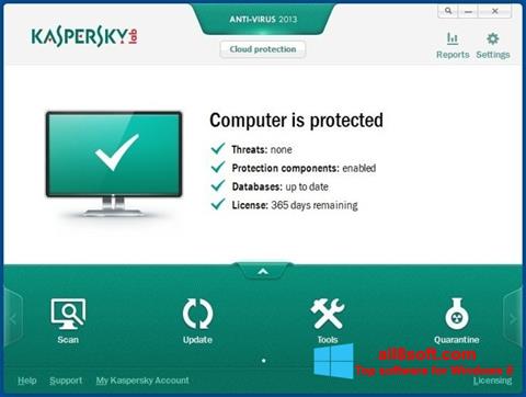 צילום מסך Kaspersky AntiVirus Windows 8