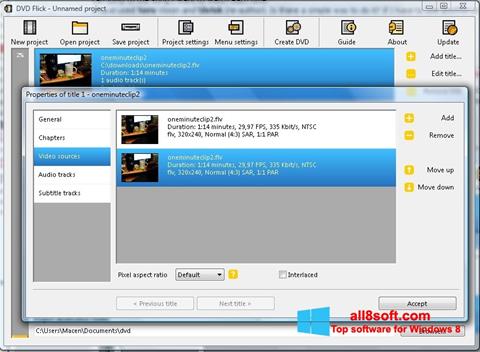 צילום מסך DVD Flick Windows 8