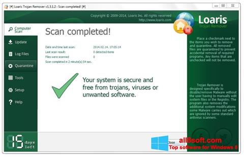צילום מסך Loaris Trojan Remover Windows 8