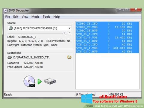 צילום מסך DVD Decrypter Windows 8