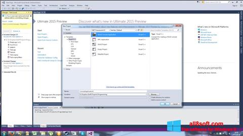 צילום מסך Microsoft Visual Basic Windows 8