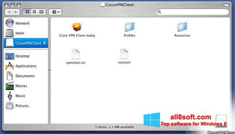 צילום מסך Cisco VPN Client Windows 8