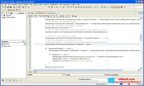 צילום מסך NetBeans Windows 8