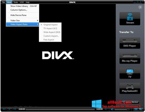 צילום מסך DivX Player Windows 8