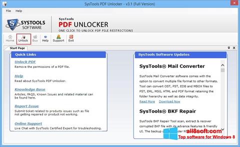 צילום מסך PDF Unlocker Windows 8