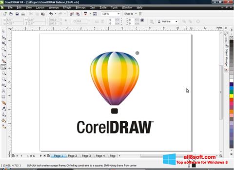 צילום מסך CorelDRAW Windows 8