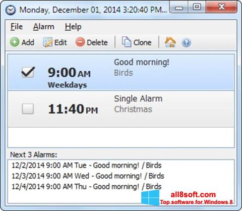 צילום מסך Free Alarm Clock Windows 8