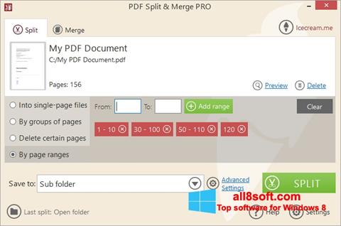 צילום מסך PDF Split and Merge Windows 8
