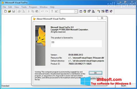 צילום מסך Microsoft Visual FoxPro Windows 8