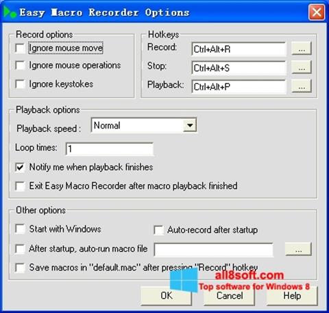 צילום מסך Easy Macro Recorder Windows 8