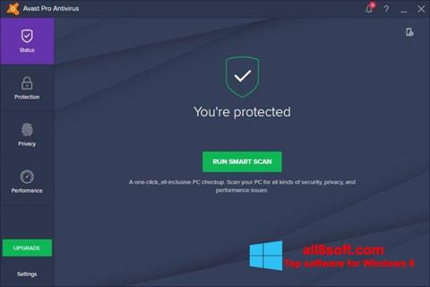 צילום מסך Avast! Pro Antivirus Windows 8