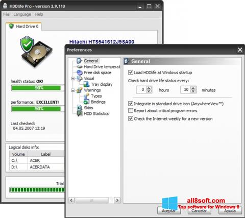 צילום מסך HDDlife Windows 8