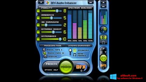 צילום מסך DFX Audio Enhancer Windows 8