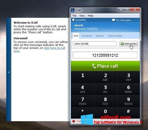 צילום מסך iCall Windows 8