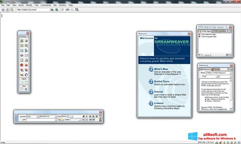 צילום מסך Macromedia Dreamweaver Windows 8